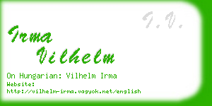 irma vilhelm business card